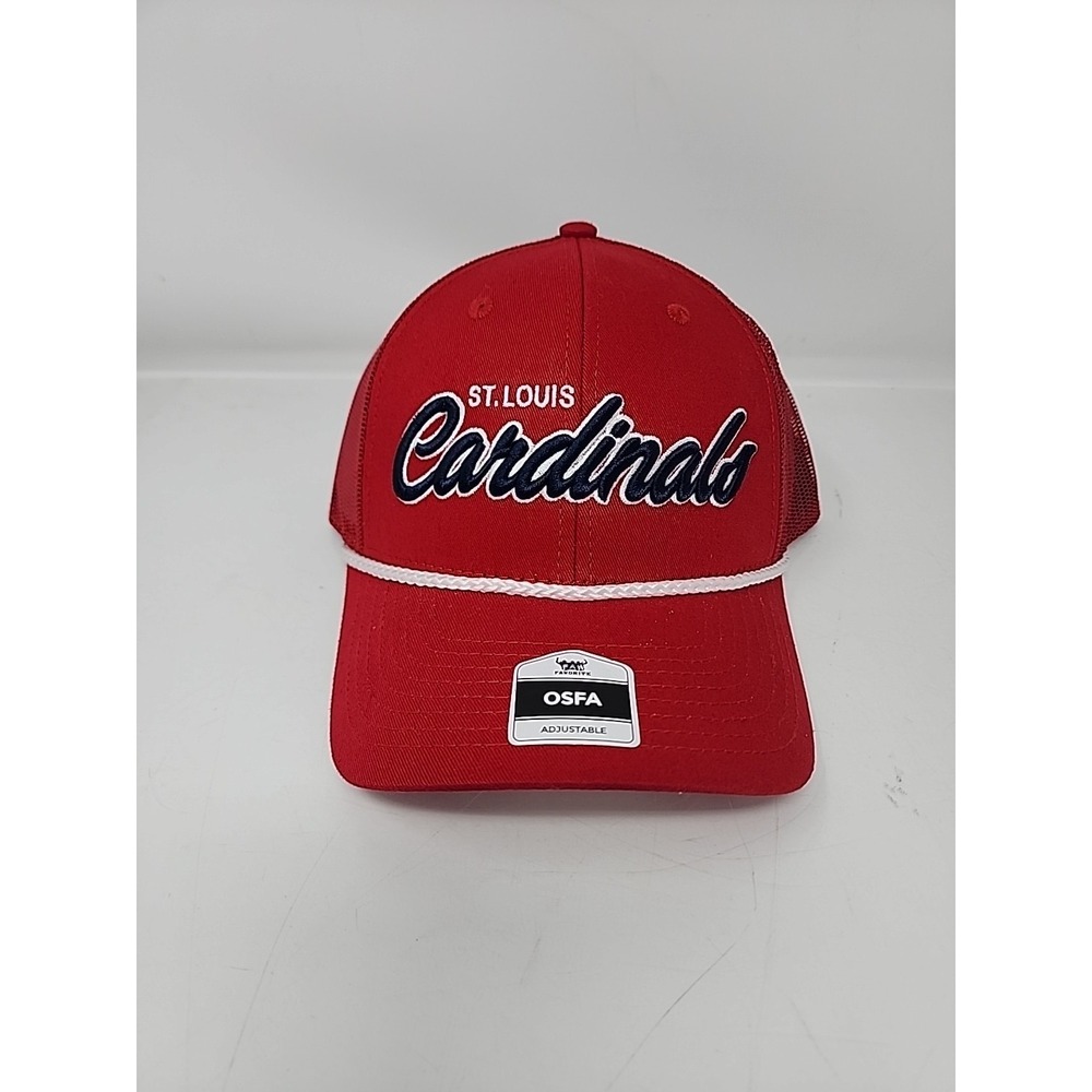 St.Louis Cardinals Mesh Trucker Snapback Hat Adjustable Baseball Cap, Red